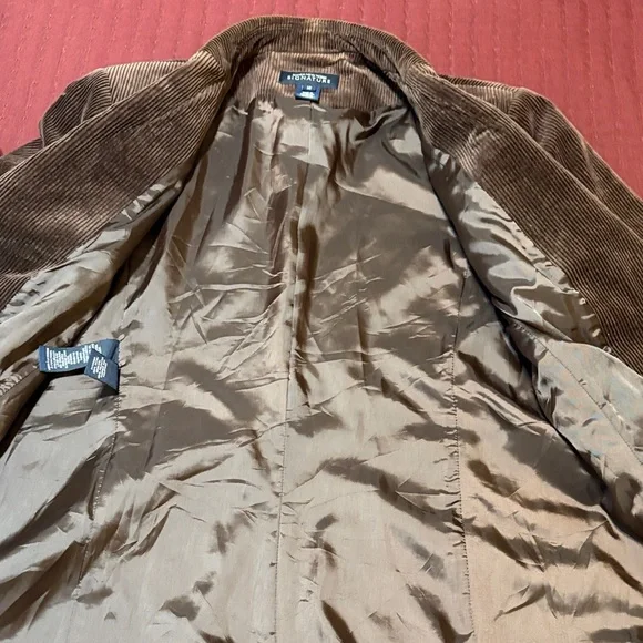 Jones New York Signature Women’s Brown Corduroy Blazer Size 12 - Picture 6 of 9